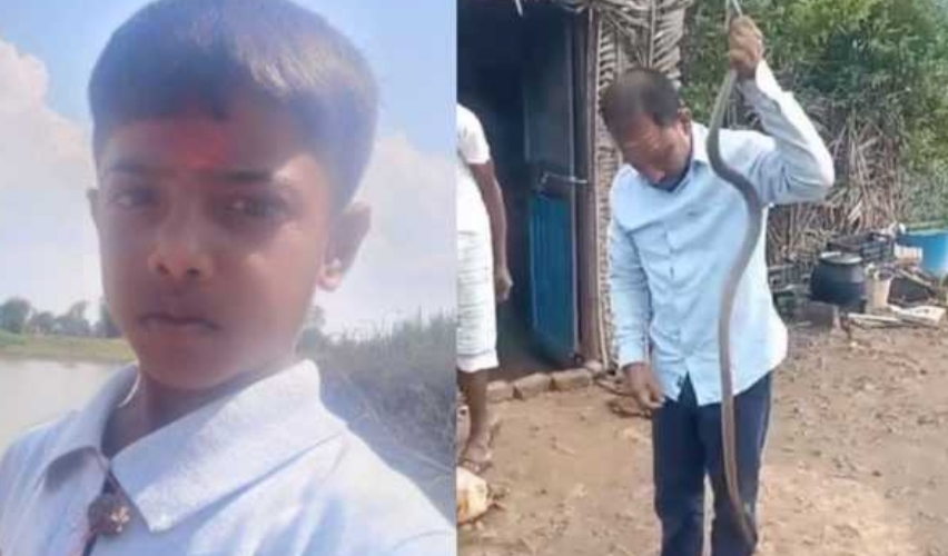 ಅಪರೂಪದ ಘಟನೆ ; ಮಗನ ಬಲಿ ಪಡೆದ ಹಾವು ರಕ್ಷಿಸಿ ಕಾಡಿಗೆ ಬಿಟ್ಟ ಕುಟುಂಬ ಅಪರೂಪದ ಘಟನೆ ; ಮಗನ ಬಲಿ ಪಡೆದ ಹಾವು ರಕ್ಷಿಸಿ ಕಾಡಿಗೆ ಬಿಟ್ಟ ಕುಟುಂಬ